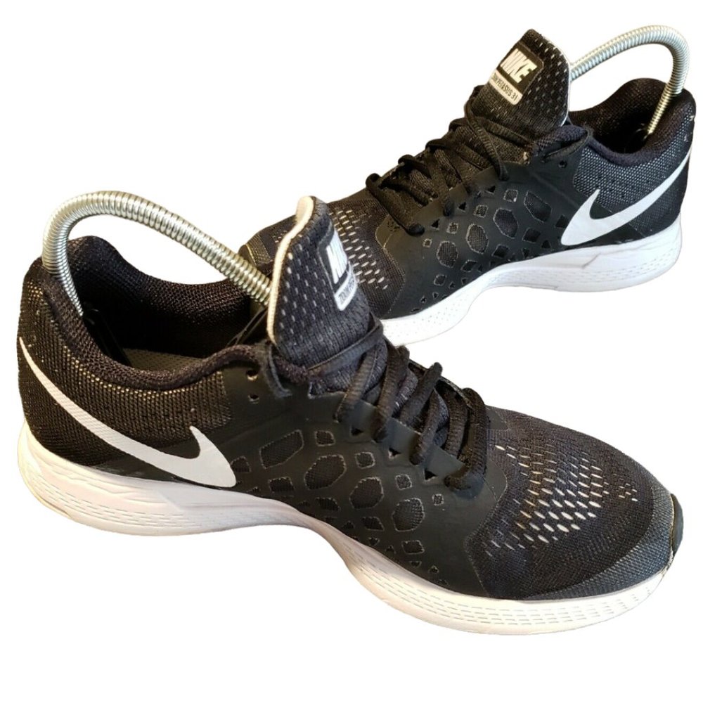 Nike Women's 9.5 Air Zoom Pegasus 31 654486-010 Black Running Training Shoes
